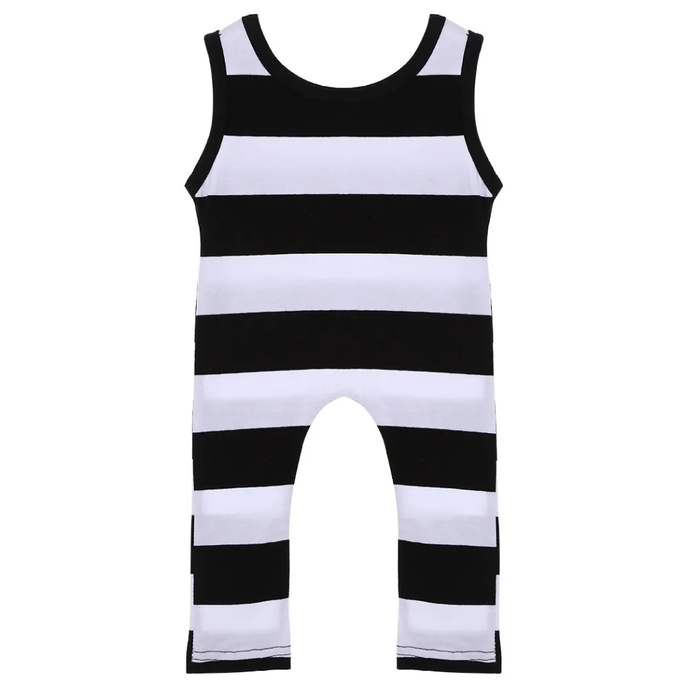 2018 Newborn Infant Baby Boys Girls Cotton Sleeveless Striped Romper Jumpsuit Kids Clothes