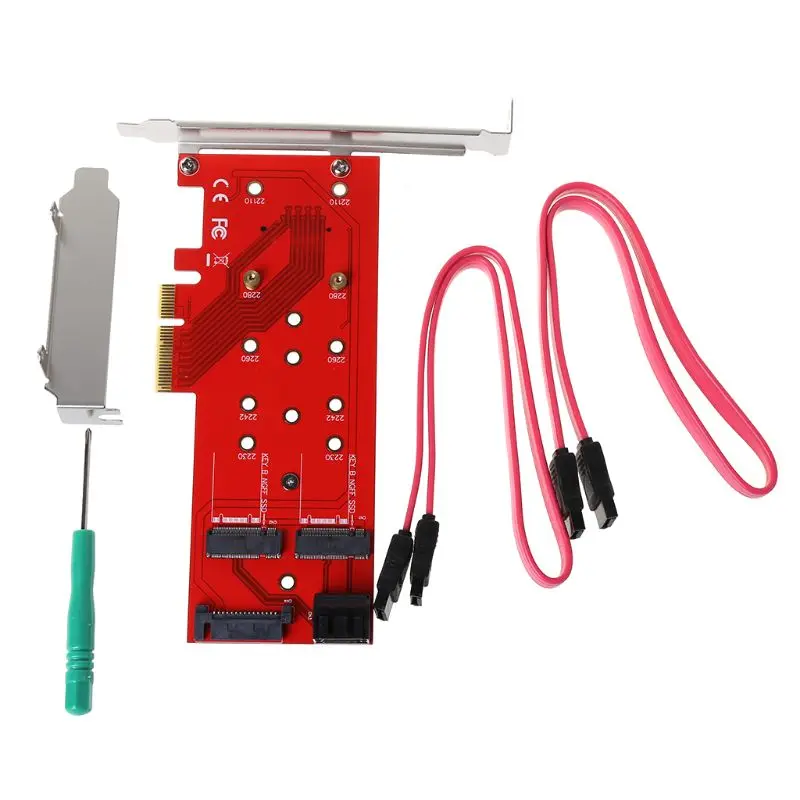 

PCI-E SSD Controller 4X M2 Key Riser Card Adapter Desktop Computer Interface Expansion SSD Controller Card
