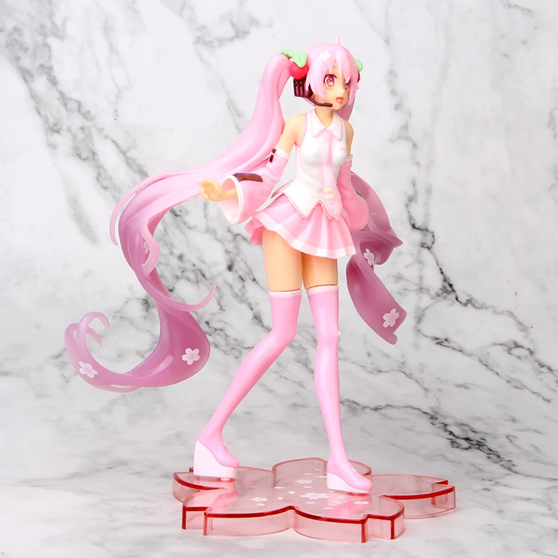 20 см аниме розовый Хацунэ Мику Сакура Фигурки игрушки сексуальная спильгоед девушки ПВХ игрушки