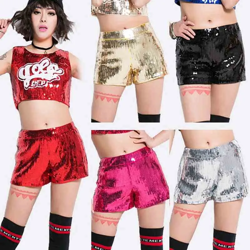 New Design Sequins Shorts Women Party Club Jazz Hip hop Dancing Shorts