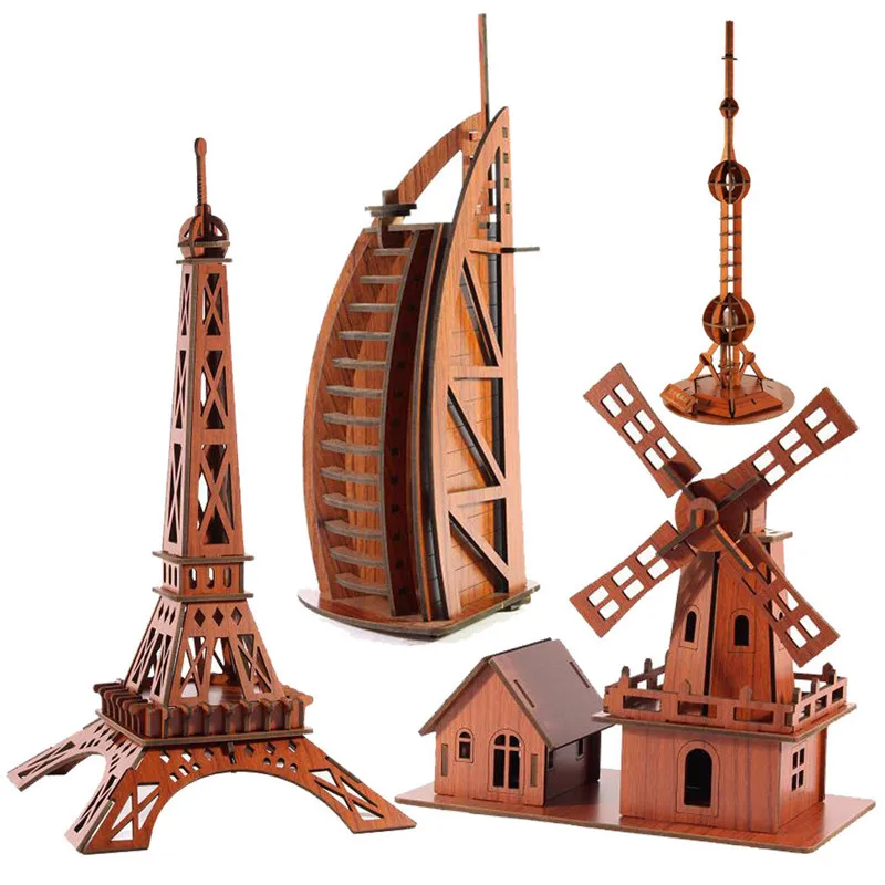 Arc de Triomphe Buiilding 3D деревянные головоломки Англия Франция знаменитая конструкция модель игрушки дети хорошие подарки модель Биг-Бена