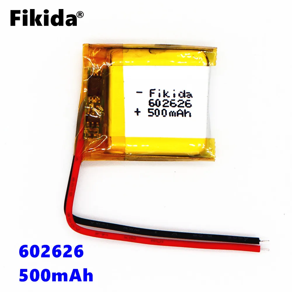 Fikida 3 7 V 500 мА/ч 602626 602525 литий полимерный Li Po ионный Перезаряжаемые Батарея клетки