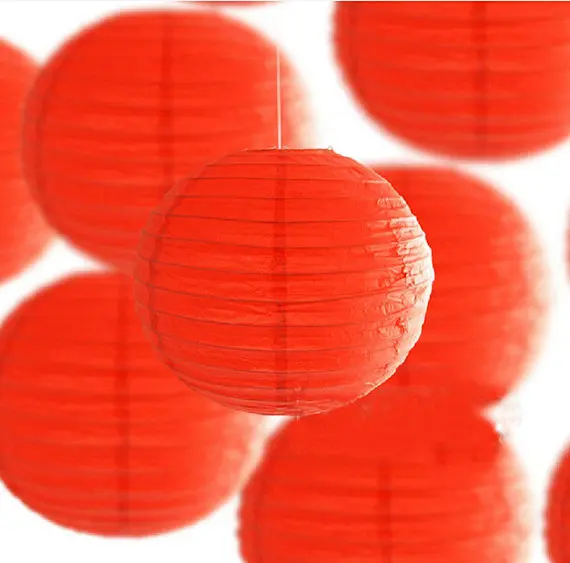 20cm 30cm Red Paper Lantern Lampshade Wedding Ourdoor Event Party