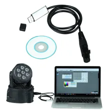 DMX USB преобразователь сигнала USB в DMX интерфейс кабель-адаптер 110 см длина сценический светильник PC DMX512 контроллер Диммер