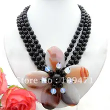 Натурального оникса Цветок себе Цепочки и ожерелья