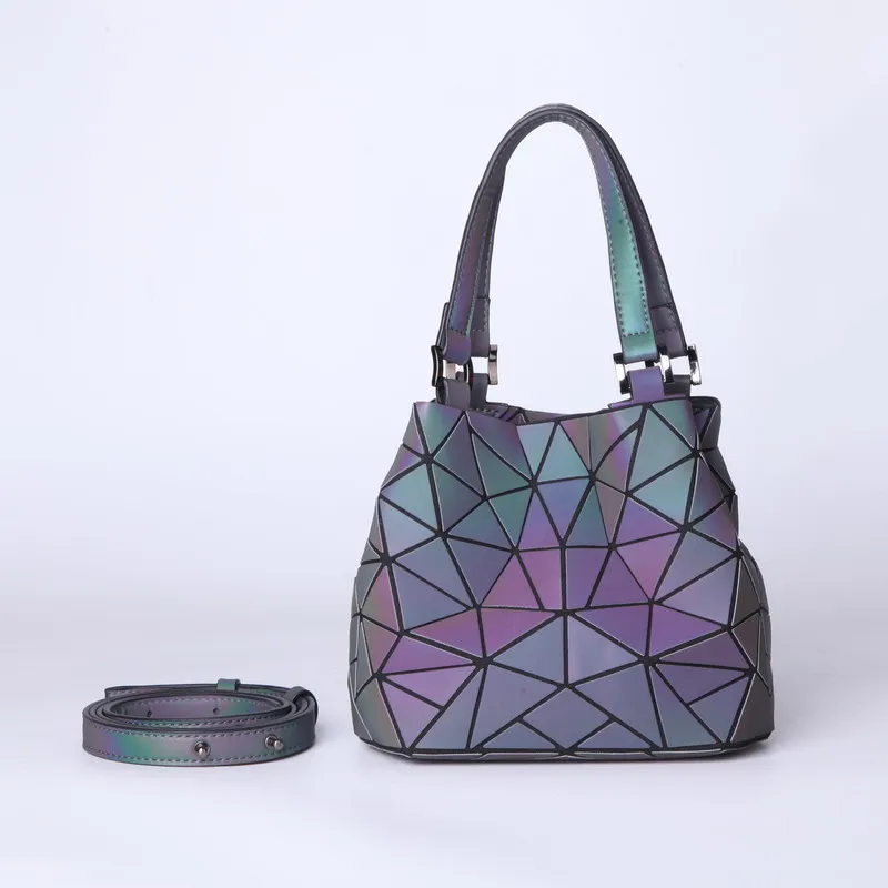 Badenroo, Геометрическая женская сумка, сумки, светящаяся сумка-мешок, складные женские сумки через плечо, женские сумки через плечо, сумки-тоут - Цвет: Small