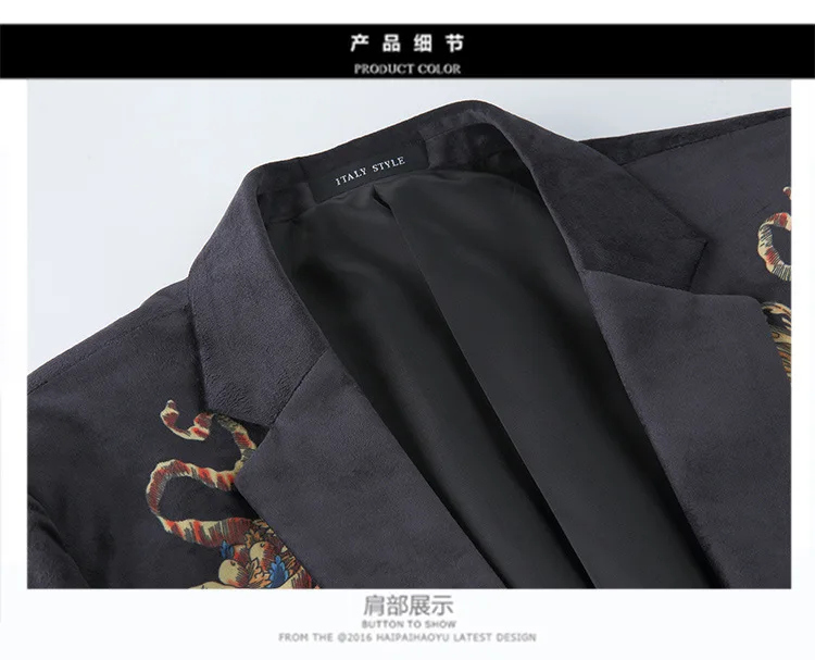 2018 новый европейский Стиль Для мужчин Досуг Пиджаки Мода Повседневное бархатной ткани дворец шаблон Для мужчин Тонкий Блейзер Костюмы