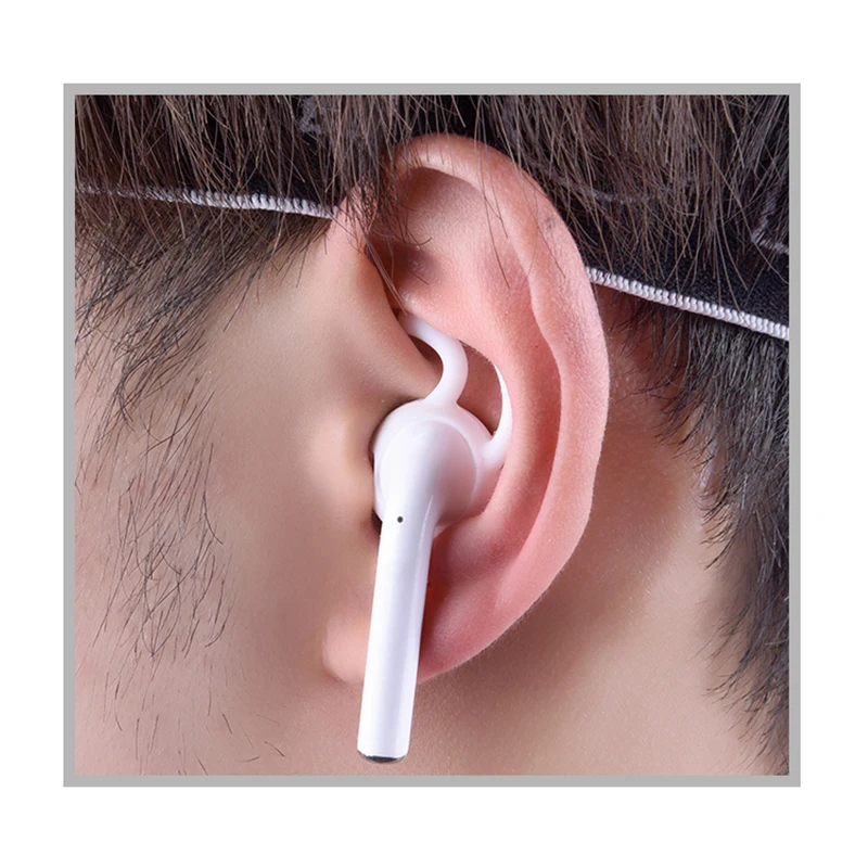 Replacement Soft Silicone Antislip Ear Cover Hook Earbuds Tips Earphone Silicone Case for AirPods Apple 3 Pairs