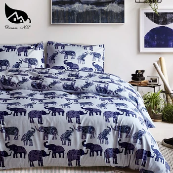 

Dream NS High Quality Bedding Set 100% Polyester Fiber Three Piece Suit Nordic Impression Elephant Patterns Bedding Sets