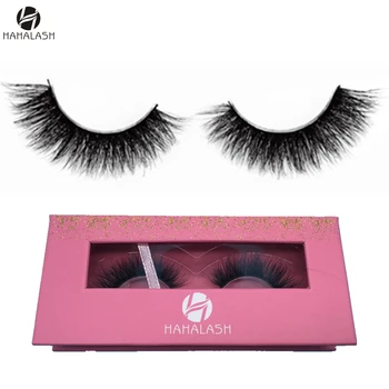 

HaHaLash luxury 3D mink-lashes high quality 100% natural mink made by hand high quality hair China factory outlet paper box