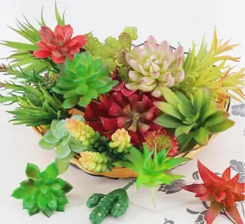 

Fashion Hot Simulation Succulents artificial flowers ornaments mini green Artificial Succulents Plants garden decoration SN813