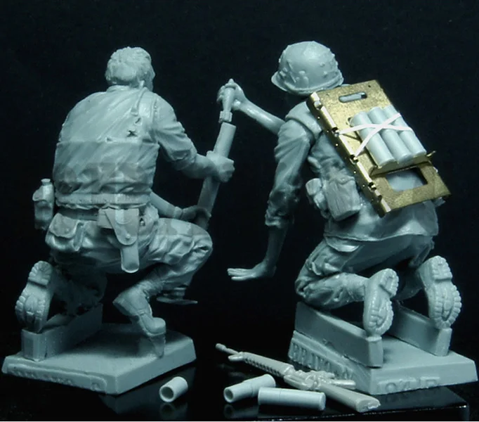 1:35 масштаб Вьетнамки войны США Ступка 2 человек держатель для стикера модель комплект фигурка