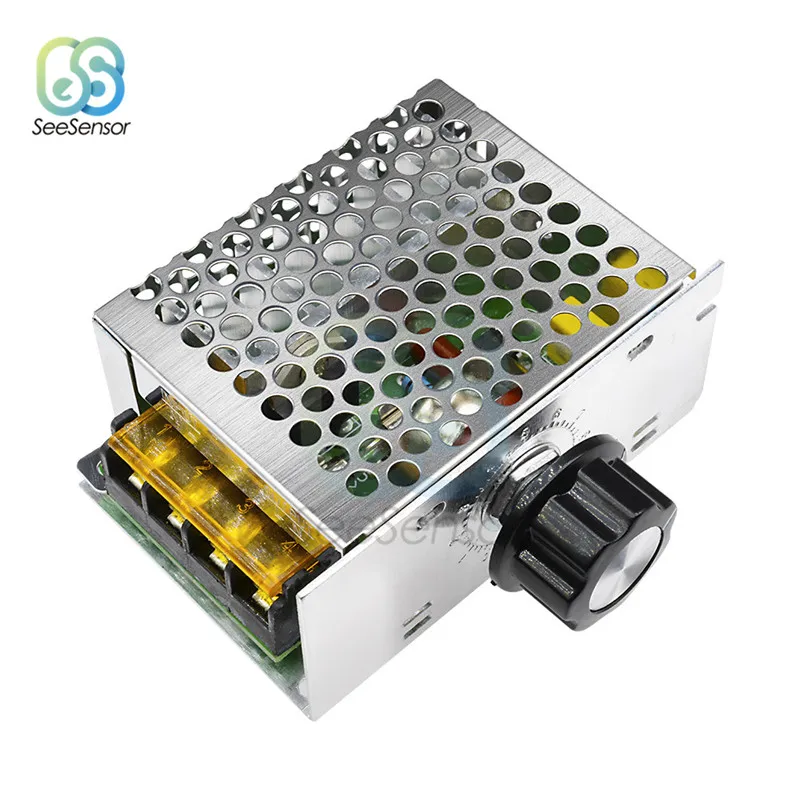 

4000W SCR Electronic Voltage Regulator Speed Controller Temperature Dimmer Control Board Governor AC 220V Resistive Load