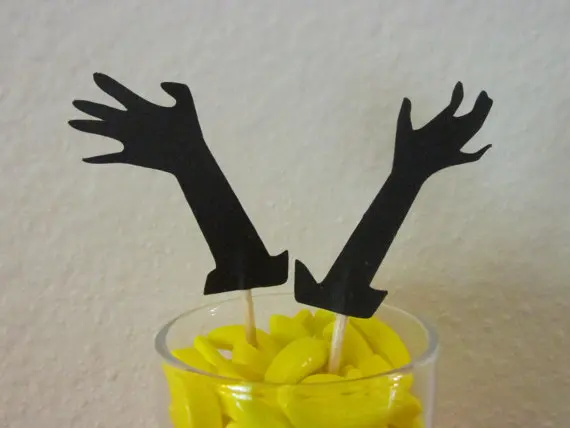 zombie cupcake toppers birthday party appetizer picks halloween toothpicks decor
