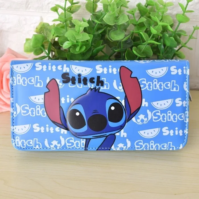 Милый кошелек Lilo Stitch, Дамские кошельки, сумки, женские кошельки из искусственной кожи, кошелек для денег, монет, карт, ID, держатель, мультяшный 3D зеркальный