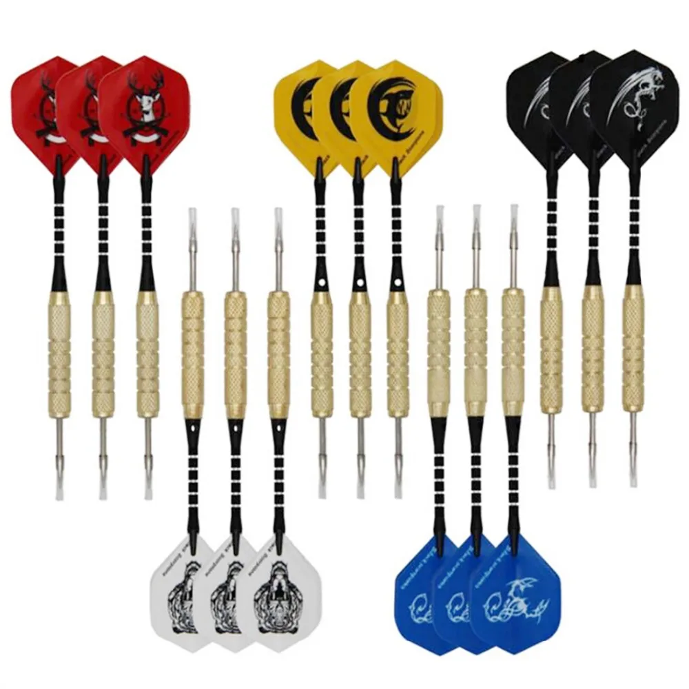 15pcs Professional Darts 18g Black Steel Tip Fishing Darts With Steel