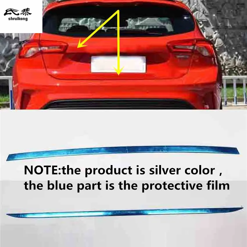 

Free Shipping 1pc stainless steel trunk Tail door decoration cover for 2019 Ford FOCUS 4 MK4 car accessories