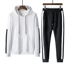 Rlyaeiz, высококачественный спортивный костюм для мужчин,, осенняя Спортивная одежда для мужчин, спортивный костюм в полоску с капюшоном+ штаны, мужские спортивные костюмы 4XL