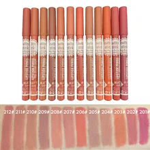 Crayon de rouge à lèvres charmant imperméable à l'eau longue durée 12 couleurs mat paillettes lèvres Liner maquillage beauté cosmétiques