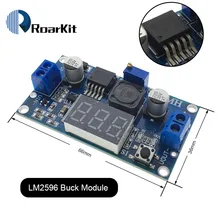 LM2596 LM2596S силовой модуль+ светодиодный вольтметр DC-DC Регулируемый понижающий модуль питания с цифровым дисплеем