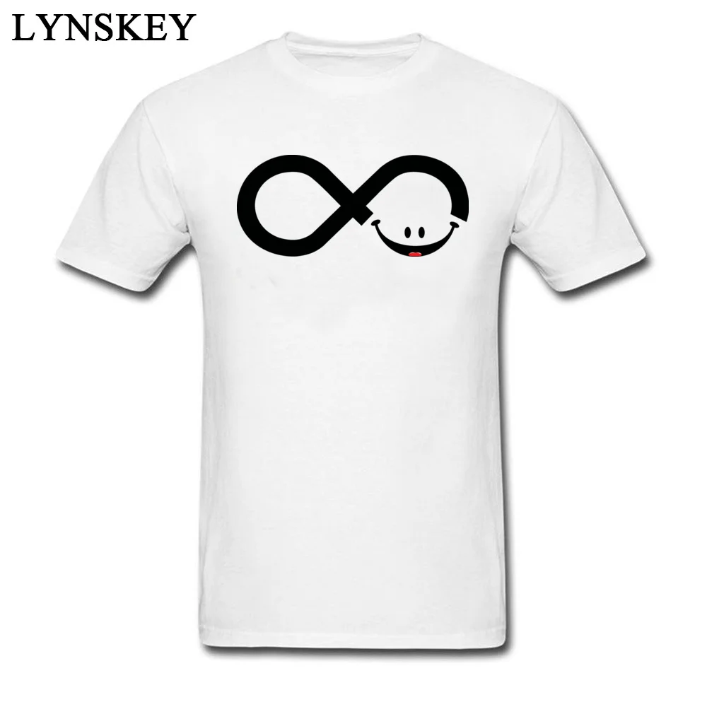 Classic Design Tops T Shirt O-Neck Summer/Autumn 100% Cotton Short Sleeve T-shirts for Boys infinity smile Design Tee Shirt white