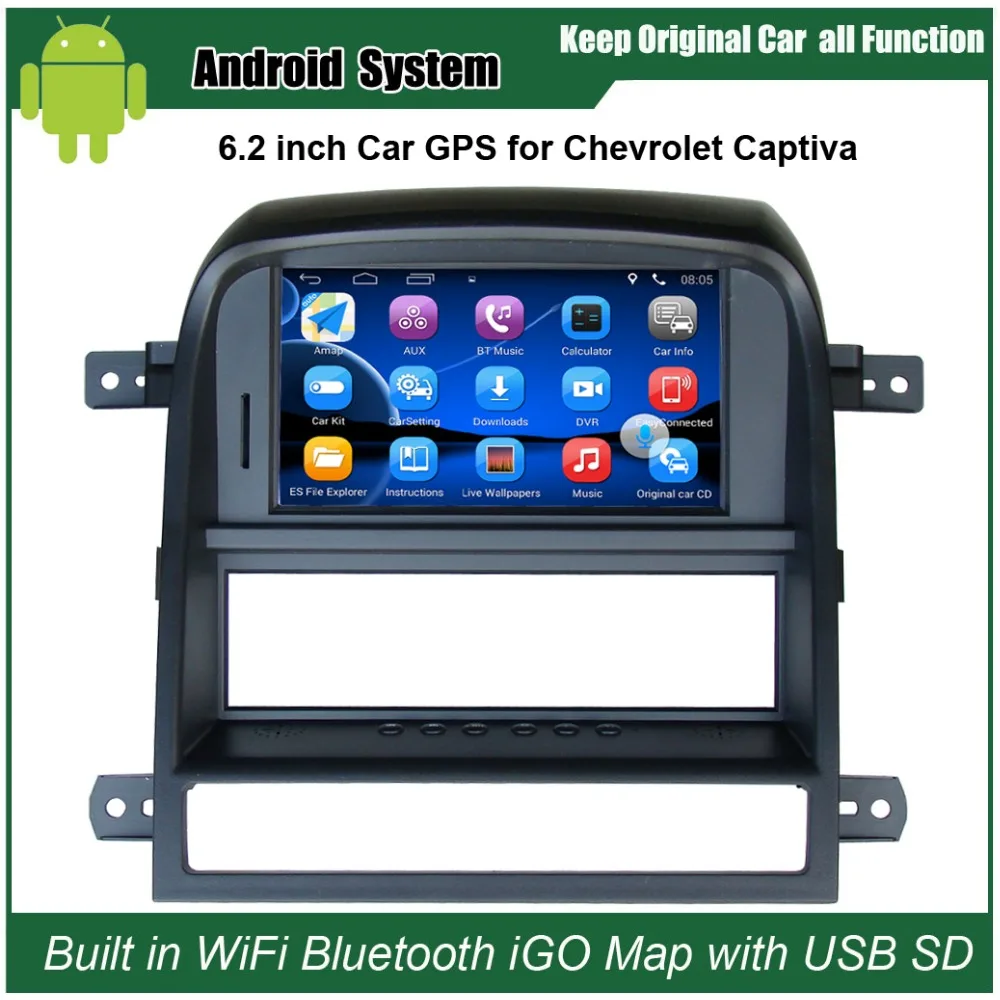 6,2 дюймов Android 7,1 Автомобильный gps навигатор для Chevrolet Captiva 2008-2011 Автомобильный видео плеер WiFi Bluetooth зеркало-ссылка