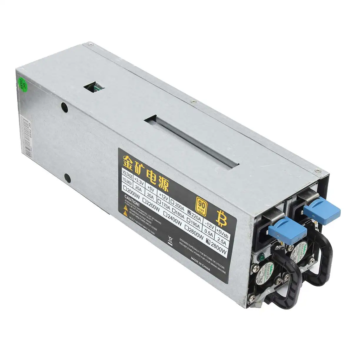 95% Efficiency 12GPU 2800W Mining Power Supply 24Pin For Eth Rig Ethereum Bitcoin Miner 90 PLU