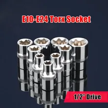 1 шт. 1/" Torx звезда розетка E тип E10 E11 E12 E14 E16 E18 E20 E22 E24 ручные инструменты для ремонта квадратное отверстие