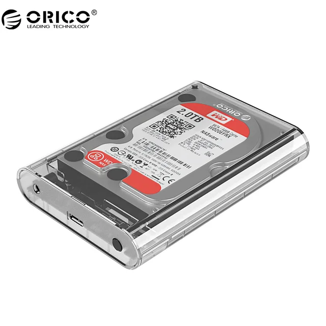 ORICO 3139U3 3.5 inch Transparent HDD Enclosure Case USB 3