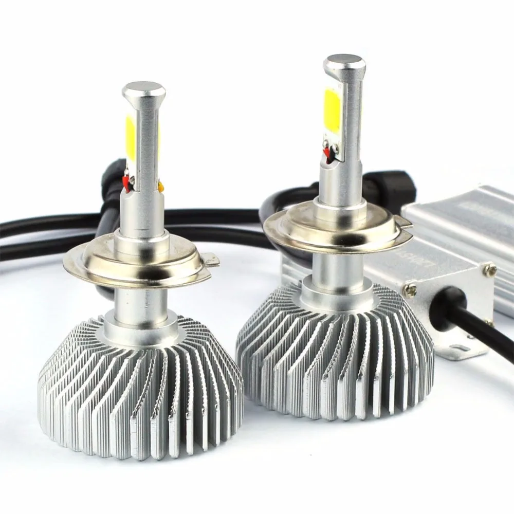 2pcs H7 CREE Chip COB Led Beam 60W Replacement Daytime Running Lights DRL Fog Headlight