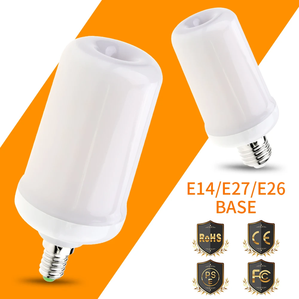 

E27 LED Fire Lamp E14 Flame Bulb Burning Candle Bulb 7W E26 Corn Lamp Dynamic Flickering Flame Effect Light Bulb Decoration 220V