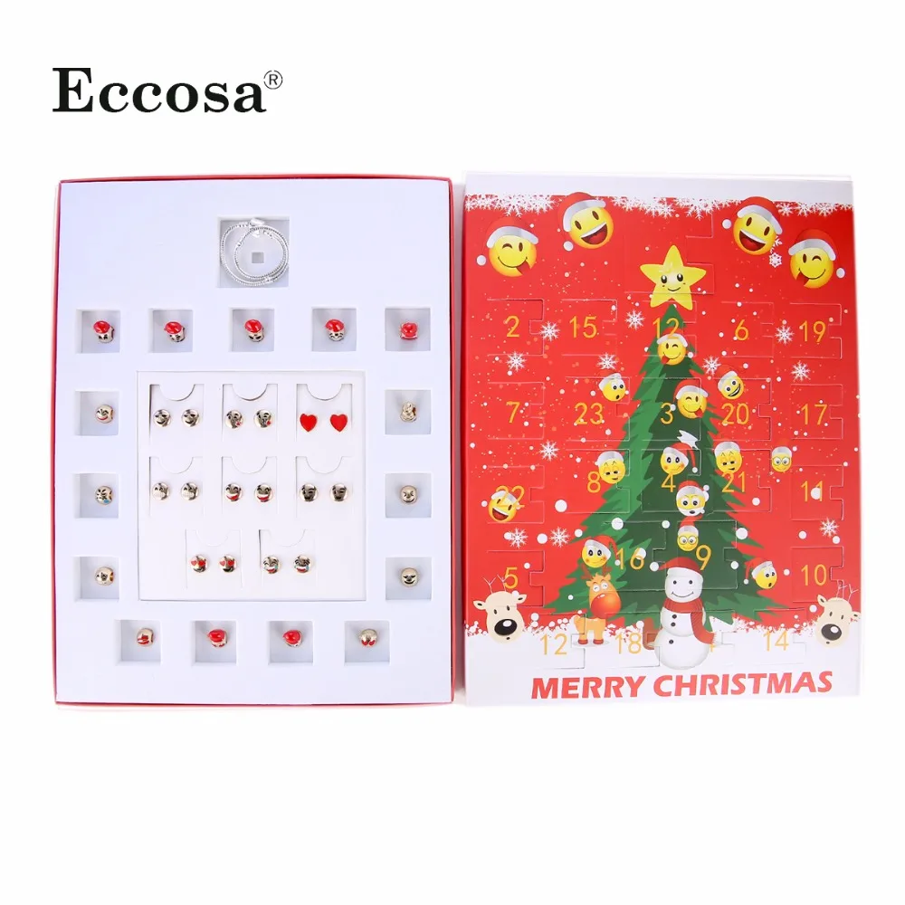 Eccosa Emoji Jewelry Sets Bracelets & Earrings Customized Christmas