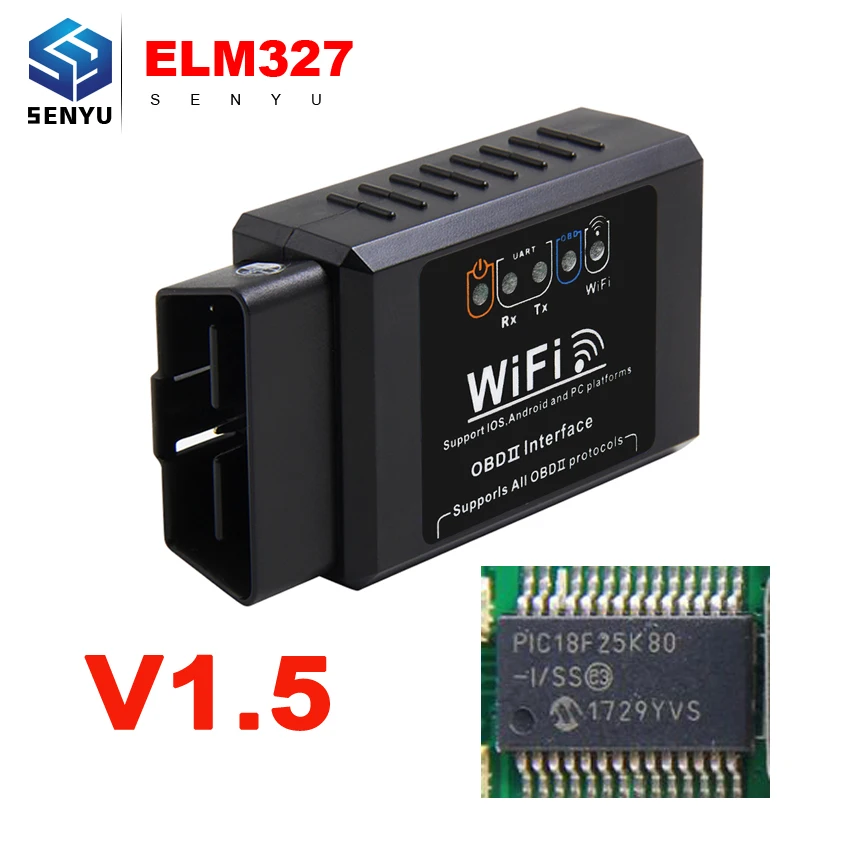 

For Android / IOS ELM327 v1.5 wifi PIC18F25K80 Chip OBD2 Car Diagnostic Scanner elm 327 wifi 1.5 Hardware Diagnostic Tool