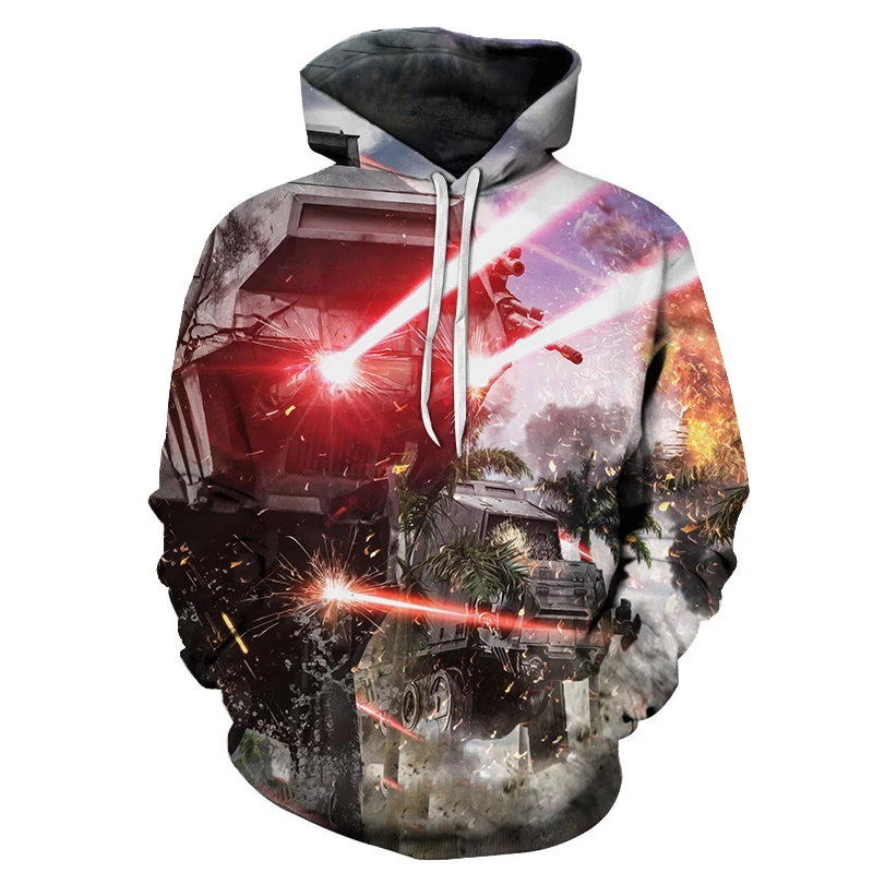 Cena Tank Fight 3D nadruk bluzy męskie bluzy dresowe swetry bluza z kapturem na jesień i zimę bluza z kapturem marki 6XL Drop Ship zootop bear