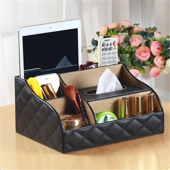

Leather Tissue Box Cover Car Paper Towel Holder Office Home Tools Creative Multifunction Storage Box Tissue Napkin 50P37