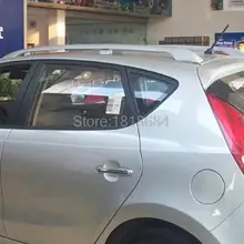 Для hyundai I30 2009-2013 алюминиевого сплава автомобильные аксессуары черная Автомобильная сирена, легкая в установке багажник на крышу Боковые стержни рельсы Чемодан Перевозчик крышка планки 6 шт./компл