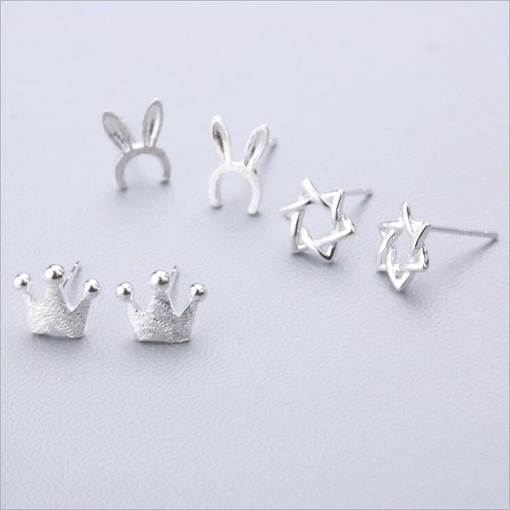 

XIYANIKE 925 Sterling Silver Ear Needle Simple Fashion Geometry Stud Earring Personality Refinement Earring Women Jewelry 19-36