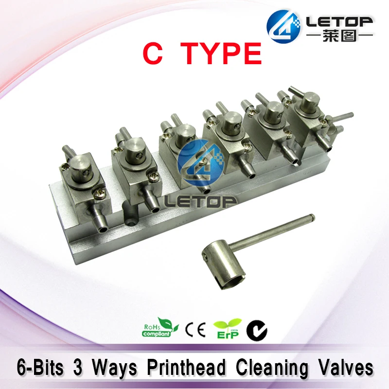 6-Bits 3 Ways Printhead Cleaning Valves