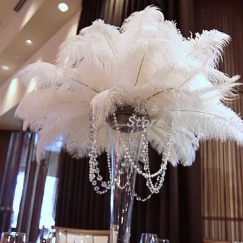 

100pcs Beautiful Ostrich Feathers For Weedding Decoration 30-35cm/12-14inches White Color Free Shipping
