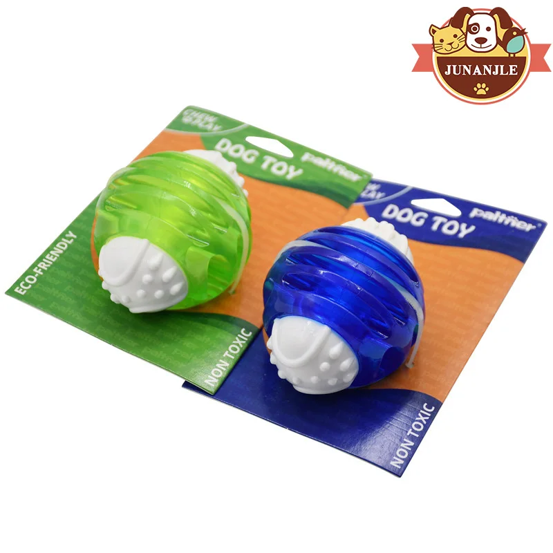 Training Dog Toy Sounds Pet Teeth Toys Anti Bite Rubber Ball Nylon TPR Puppy Pet Interactive
