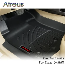 Atreus 1 комплект TPE автомобильный коврик для ног для Isuzu D-Max водонепроницаемый ковер, стильный Противоскользящий коврик, аксессуары