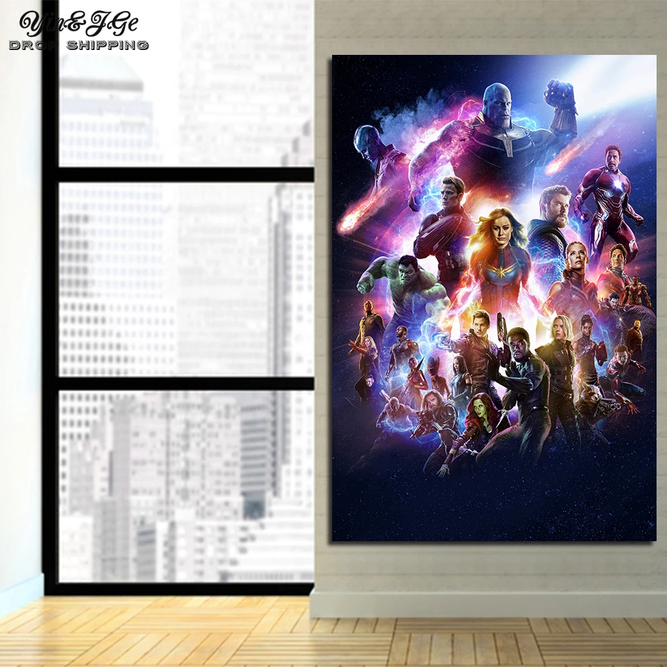 

Modular Superhero Avengers Canvas Pictures Wall Art Frame 1 Piece Avengers Endgame Painting Print 2019 Movie Poster Home Decor