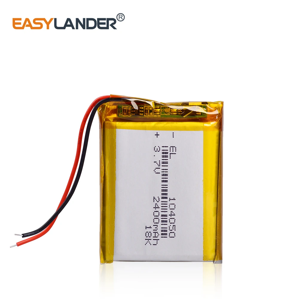 

3,7V lithium polymer battery 104050 2400MAH For Tablet PC navigation mobile power GIY Vedio Game Speaker E-book