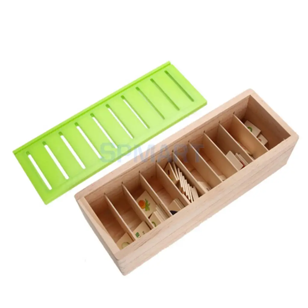 Wooden Classification Toy Box Montessori Kids Pattern Matching Classify Toy