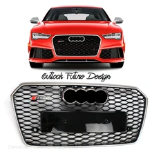 Car Styling Refitting Auto Parts RS7 Style Front Middle Grill Grille Fit For Audi A7 RS7 Vehicle 2016 year