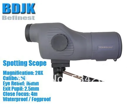 

Waterproof / Fog Proof Spotting Scope with 20X Magnification and 50 Objective