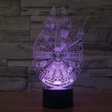 Creative Falcon 3D stereoscopic visual light LED night light acrylic atmosphere colorful gradient small night table lamp