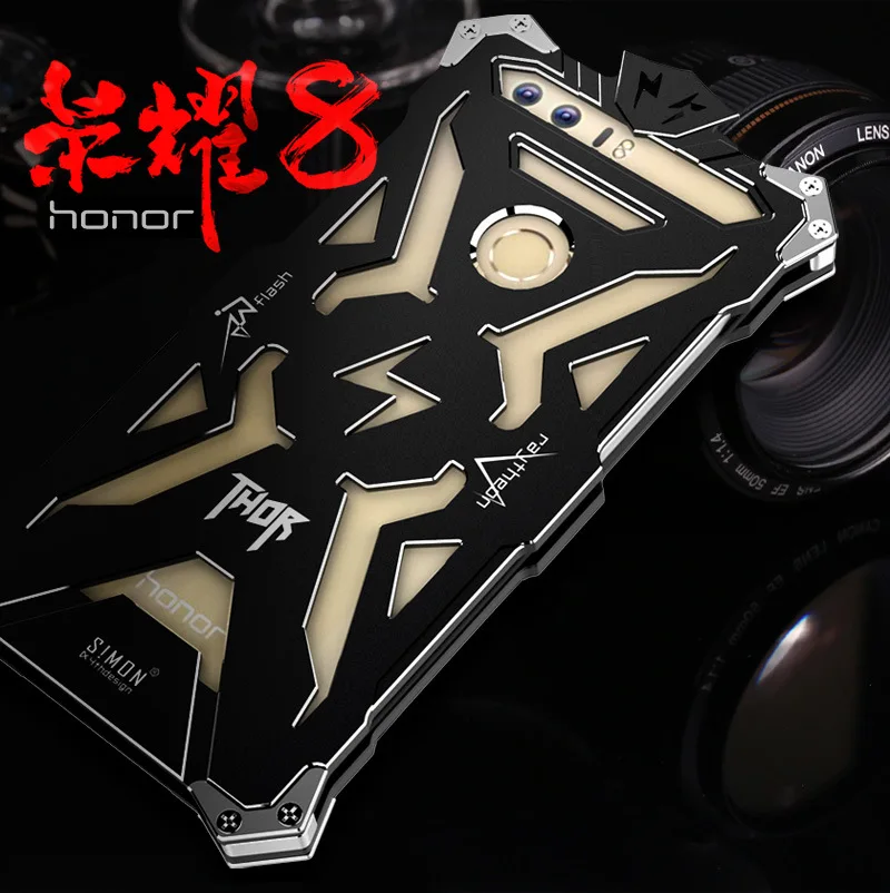 Original Simon Case For Huawei Honor 8 THOR IRONMAN Shockproof Metal Frame Anti knock Bumper For