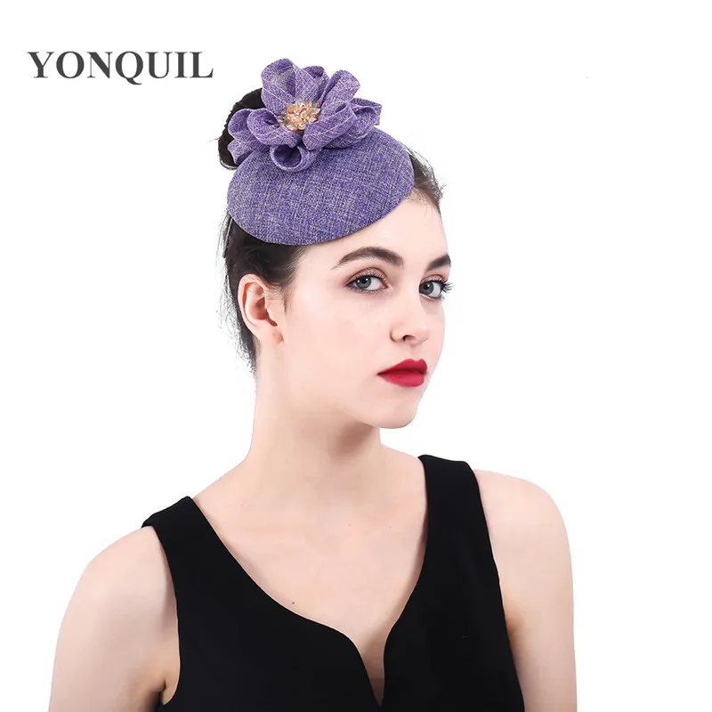Lavender Elegant Fascinators flower handmade wedding hat bridal married
