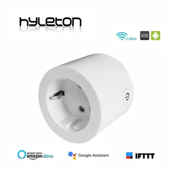 

Hyleton smart plug EU socket remote control Mini Outlets Works with Alexa and Google Assistant wall plug for smart home